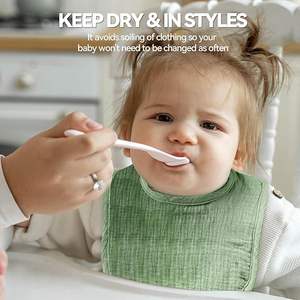 Baberos de Muselina para Bebé, 95% Bambú, 5% Elastano, Ajuste Elástico y Cómodo - Product Image 4