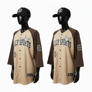 Camiseta de Béisbol para Mujer, Calidad Premium, Malla de Poliéster GSM, Diseño de Paneles Raglán de Dos Tonos, Logotipo Personalizado, Camiseta de Béisbol de Algodón para Mujer - Product Image 4