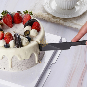 Juego de Cuchillos y Espátula para Pastel para el Hogar y la Cocina, Diseño Atractivo, Acero Inoxidable Pulido a Espejo, para Hoteles y Bodas - Product Image 5