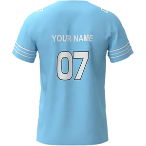 Maillot de football américain de dernière génération, confortable, couleur unie, personnalisé, pour jeunes, manches courtes - Product Image 2