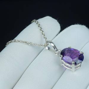 Collier en argent sterling 925 avec pendentif tanzanite bicolore style bohème, pierre de naissance de décembre, cadeau préféré, bijoux - Product Image 3