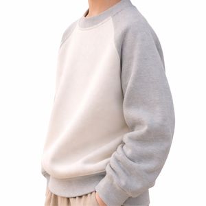 เสื้อสเวตเชิ้ตคอกลมแขนยาวทรงแร็กแลนสำหรับผู้ชาย - ผ้าฝ้าย 100% คุณภาพสูง สวมใส่สบาย ทรงปกติ กันน้ำและระบายอากาศได้ดี - Product Image 3