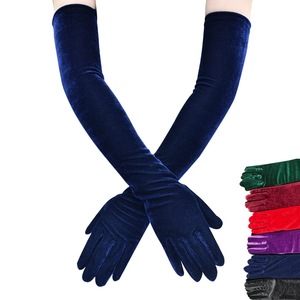 Guantes Largos de Terciopelo para Mujer, Ecológicos, Cálidos para Invierno, de Felpa, Retro, Formales, para Fiestas y Vestidos de Noche - Product Image 1