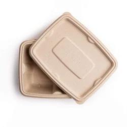 Excelente Contenedor Rectangular Desechable de Pulpa Moldeada de 500 ml, Moderno, de Fibra Natural, Ecológico y Compostable para Almacenamiento Diario - Product Image 3