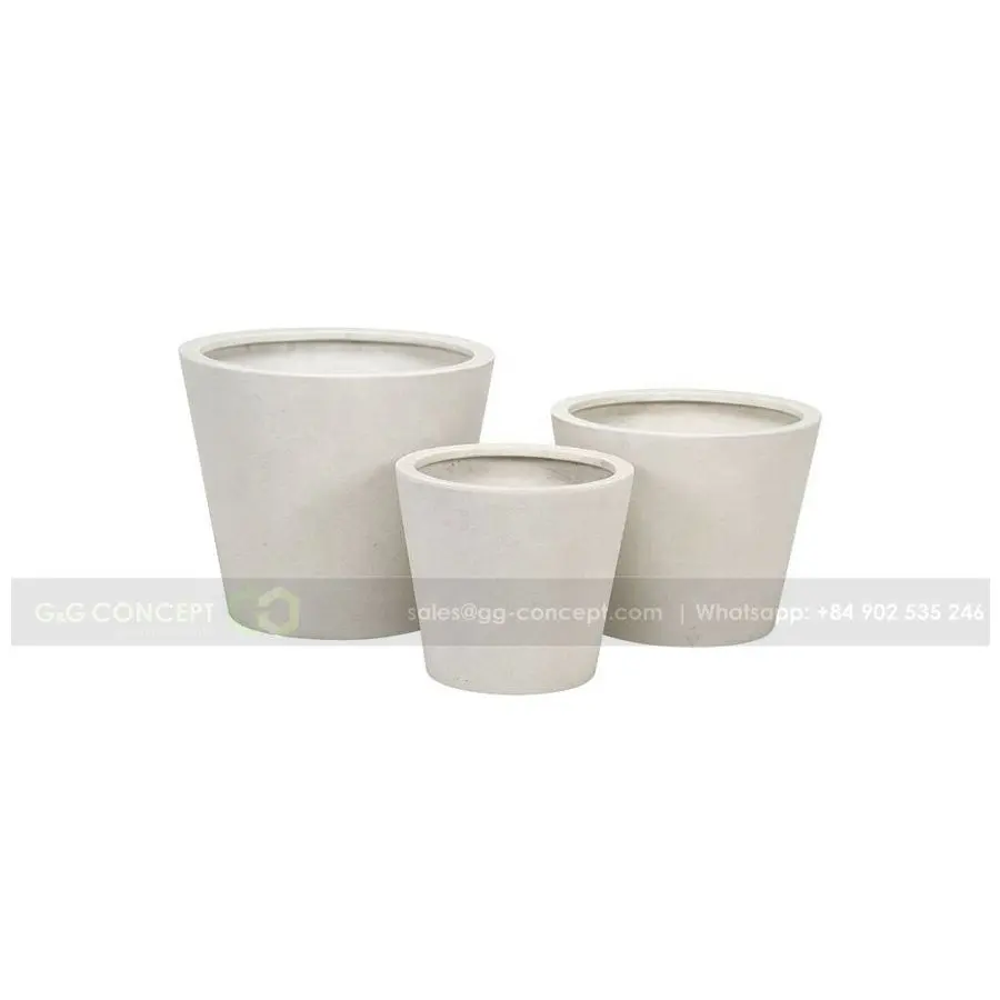 Vasos de concreto para plantas, vasos de fibra de vidro para plantas e planejadores de fibra de vidro