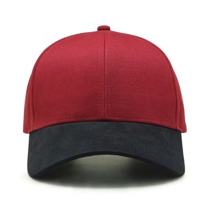 Gorra de Béisbol Unisex de Alta Calidad, 6 Paneles, Color Sólido, Tela Twill, Ajustable, Casual, Roja con Visera Azul Marino, Talla Adulto 58-60CM - Product Image 6