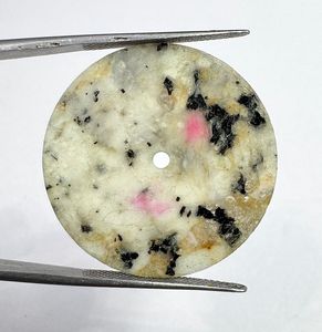 Natural Black & <b>White</b> Marble 30mm 1mm Round Handmade Customizable Size/Thickness/Hole Gemstone <b>Watch</b> Dial Face a K Gems - Product Image 4