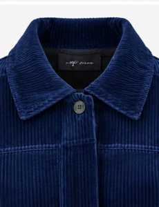 Blue Colour <b>Turn</b>-down Collar <b>Button</b> Closure Full Sleeve Women's Jacket - Product Image 2