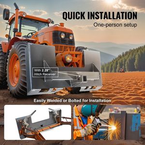 Placa de Adaptação para Minicargadora de 1/4'' de Espesor, Placa de Carga Rápida, Receptor de Enganche de 2.28'', Capacidad de 3000 LBS, Piezas de Maquinaria Agrícola - Product Image 4