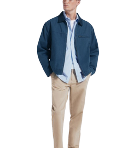 Custom <b>Men</b> Cotton Twill Zipper Canvas Winter <b>Jacket</b> Heavy Duty Reflective Engineer Work <b>Jacket</b> - Product Image 3