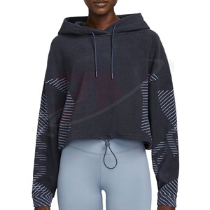 Sudadera Deportiva Ligera de Alta Calidad con Logotipo Personalizado para Mujer, Sudadera Holgada de Gimnasio, Sudadera Corta de Lujo para Mujer - Product Image 1