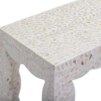 Table console en nacre, mosaïque de coquillages Capiz, meuble d'entrée étroit, meuble d'appoint en nacre pour salon, chambre, décoration intérieure