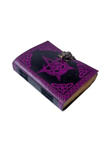 วารสารหนังรูปดาวห้าแฉกหนังสือโบราณของเงาที่มีเสน่ห์ทำด้วยมือมีขอบกระดาษลายนูนสีชมพูวินเทจ - Product Image 5