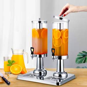 Distributeur de boissons en acier inoxydable 6L à double cylindre de glace, carafe à eau chaude et froide - Product Image 4