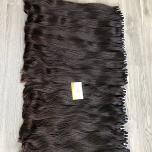 Extensiones de Cabello Remy de Color Negro Natural, Cabello Humano Virgen con Cutícula Intacta, Liso y Ondulado, Cabello Crudo de Vietnam, de 8 a 32 Pulgadas, Proveedor de Cabello - Product Image 1