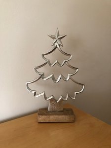 Decorative Metal <b>Christmas</b> <b>Tree</b> Sculpture with Wooden Base <b>Christmas</b> Decoration Sculpture in Affordable Price - Product Image 5