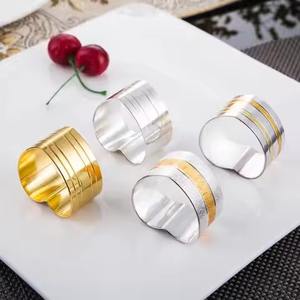 Anillo de Servilleta de Metal de Alta Calidad para Accesorios de Comedor, Decoración de Mesa, Presentación de Bodas y Decoración de Fiestas - Product Image 2