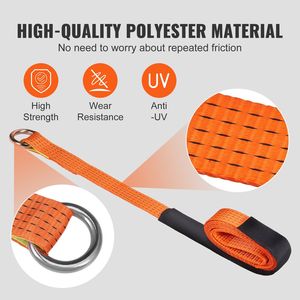 Lot de 4 sangles à cliquet de 2 pouces x 120 pouces, charge de travail de 5512 LBS, crochets de résistance à la rupture de 11023 LBS pour voiture de tourisme et camion - Product Image 3