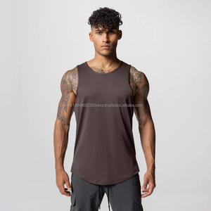 Débardeur de sport d'été pour homme, séchage rapide, vêtements de sport personnalisés, respirant, tissage tricoté, vente en gros - Product Image 4