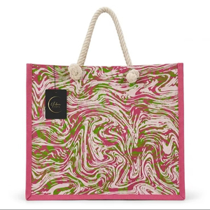 <b>Blush</b> Swirl Tote Pink Marble Carryall Rosé Wave Tote Candy Swirl Bag Flamingo Twist Tote Urban Ripple Tote Pink Breeze Carry - Product Image 1