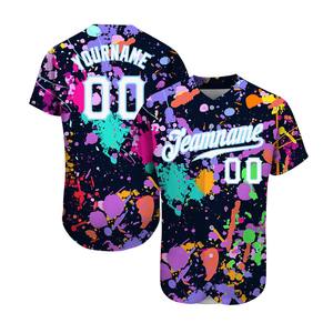 Camiseta de béisbol deportiva transpirable con el último diseño y logotipo propio para adultos, ropa deportiva de 220 gsm de calidad premium con nombre del jugador. - Product Image 4