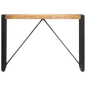 Mesa Consola de Madera Maciza de Mango en Marrón y Negro con Acero con Recubrimiento en Polvo - Decoración Elegante para el Hogar - Product Image 2