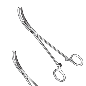 Pinzas de Histerectomía Berkeley Curvas y Planas de 1 y 2 Dientes, de Acero Inoxidable, Manuales, Reutilizables, Fabricante de Instrumentos Quirúrgicos - Product Image 1