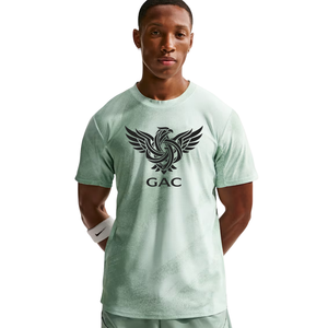 Camiseta de Manga Corta para Hombre, Cuello Redondo, Color Verde Menta, Algodón, Corte Regular, Suave, Transpirable, Impresión Serigráfica, Secado Rápido, Venta al Por Mayor - Product Image 1