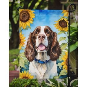 ธงดอกทานตะวันสแปเนียลสปริงเกอร์อังกฤษหลากสีสำหรับตกแต่งสวนกล่องจดหมายลานแบนเนอร์สำหรับเตียงดอกไม้สนามหญ้างานศิลปะ - Product Image 3