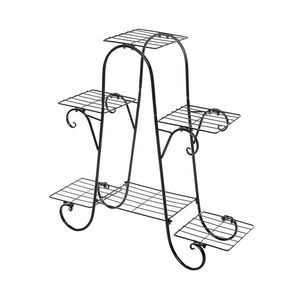 Soporte moderno de metal para plantas, para interiores y exteriores, de hierro negro, estante para macetas, expositor, soporte para macetas de jardín, para decoración del hogar y el balcón. - Product Image 1