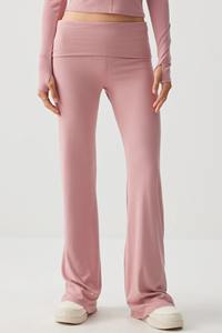 Leggings de yoga acampanados de cintura alta cruzados para mujer, venta al por mayor, personalizados, sin costuras, para fitness - Product Image 2