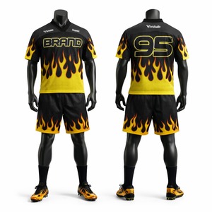 Ensemble de maillot et short de football américain de qualité supérieure, vêtements de sport respirants, 100% polyester, maillot et short de football américain - Product Image 1