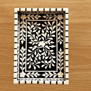 Bandeja Feng Shui de Lujo Hecha a Mano con Incrustaciones de Hueso Ecológicas, Diseño Decorativo Elegante, Calidad Premium para Servir en el Hogar y la Cocina - Product Image 6