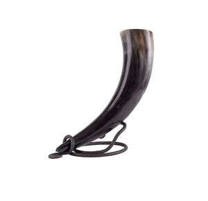 Corne à boire en buffle sculptée style animal, fabriquée en Inde, polie, pour les Vikings - Product Image 2