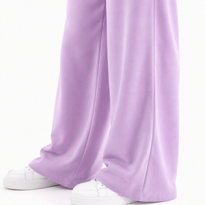 Pantalon de détente à jambes larges pour femmes, taille plus, confortable, style décontracté moderne, coton doux et confortable - Product Image 5