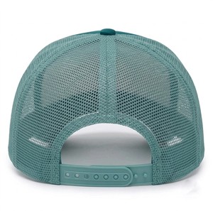 Casquette de baseball trucker verte sarcelle à 6 panneaux en maille, visière incurvée, fermeture snapback, respirante, vierge, personnalisable, pour l'extérieur et décontractée - Product Image 6
