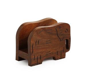 Porta servilletas de madera Trunk-ed Bunk, tamaño 4.7 x 2.4 x 3.4 pulgadas, dispensador decorativo elegante para mesa de comedor de madera Sheesham - Product Image 1