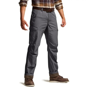 กางเกงคาร์โก้ผู้ชายเอวสูงสไตล์ลำลองแบบทหาร ราคาขายส่ง ปรับแต่งได้ตามขนาด โลโก้ ผ้า กางเกงคาร์โก้แบบซักล้างได้ - Product Image 1