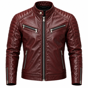 Chaqueta de Cuero Genuino para Hombre, Chaqueta de Motociclista Personalizada, Ropa de Invierno Premium, Fabricante, Venta al Por Mayor - Product Image 5