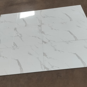 Azulejos de lujo Carra Grey de porcelana 60x120 cm con acabado brillante para paredes y suelos interiores, imitación de piedra con textura minimalista. - Product Image 6