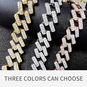 Miami 925 Sterling Silver <b>Rapper</b> Necklace Cuban <b>Chain</b> & round Cut Fashion <b>Chain</b> & Link Bracelets Hip Hop Style Chic Cuban - Product Image 3