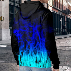 Sweat à capuche imprimé en molleton épais pour homme, personnalisable avec logo, pull respirant pour adulte, idéal pour l'entraînement hivernal - Product Image 5