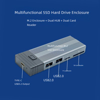 Boîtier de disque dur mobile M2, HUB multifonctionnel, station d'accueil USB 3.1 pour SSD PCIe/NVMe