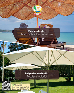 NOUVEAU PRODUIT - PARASOL EN FIBRE DE COCO de qualité supérieure pour usages multiples par COCO HITECH - Product Image 6