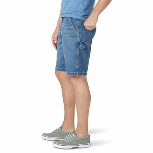Nouveaux shorts en jean pour homme 100 % coton, couleur unie, délavés, coupe ample et droite, jambe large, imperméables, respirants, écologiques, décontractés - Product Image 3