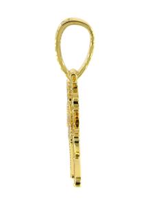 Pendentif Lettre Hip Hop Classique Unisexe Plaqué Or Blanc 10K avec Diamant de Laboratoire Rond Certifié GIA, Couleur Fantaisie Claire, Idéal pour un Cadeau - Product Image 2