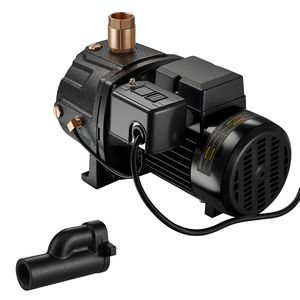 Pompa a getto automatica in ghisa da 1 HP a doppia tensione 115/230 VAC, 1400 GPH, prevalenza massima 164 piedi per pozzi poco profondi - Product Image 1