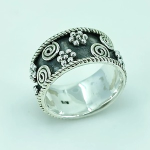 Bague en argent sterling 925 faite à la main pour femme, tailles personnalisées 4-13, décontractée pour Noël et anniversaire - Product Image 4