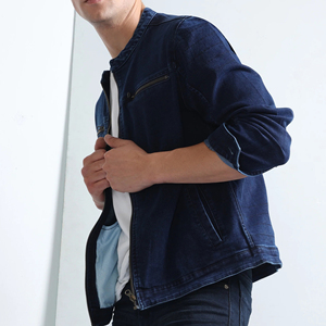 Outfitize International Wholesale <b>Mens</b> <b>Denim</b> <b>Jacket</b> with Embroidery Back Logo Custom Streetwear Fashion Jeans - Product Image 2