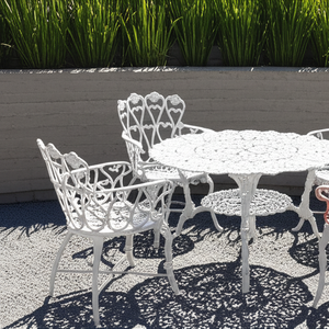 Ensemble <span class=keywords><strong>de</strong></span> salle à manger <span class=keywords><strong>de</strong></span> patio en fer victorien, mobilier d'extérieur, table et chaises ornées pour <span class=keywords><strong>jardin</strong></span>, fête, lieu <span class=keywords><strong>de</strong></span> réception <span class=keywords><strong>de</strong></span> mariage, espaces <span class=keywords><strong>de</strong></span> style campagnard français - Product Image 4